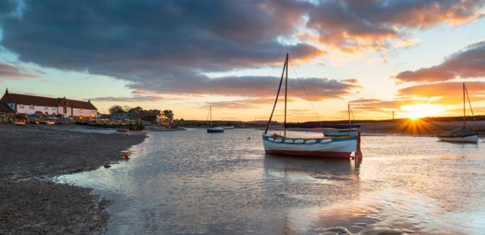 RP Beautiful sunset at Burnham Overy Staithe a pretty fishing village on the Norfolk Coast shutterstock_1366766183 | Garrington East North Norfolk Buying Agent